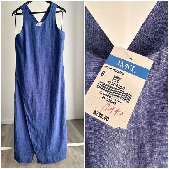 NWT 100% Linen J.McLaughlin Dress Size 6 - Picture 1 of 4